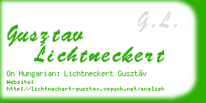 gusztav lichtneckert business card