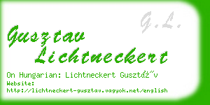 gusztav lichtneckert business card